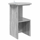 vidaXL Oldal asztal Szürke Sonoma Ø 39,5 x 55 cm Szerelt Fa