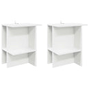 vidaXL Dohányzóasztal 2 pcs Fehér 40 x 30 x 49 cm Szerelt Fa