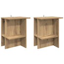 vidaXL Dohányzóasztal 2 pcs Kézműves Tölgy 40 x 30 x 49 cm Szerelt Fa