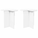vidaXL Oldal asztal tárolóval 2 pcs Fehér Ø 39 x 38 cm Szerelt Fa
