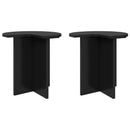 vidaXL Oldal asztal 2 pcs Fekete Tölgy Ø 39 x 38 cm Szerelt Fa