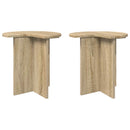 vidaXL Oldal asztal 2 pcs Sonoma Tölgy Ø 39 x 38 cm Szerelt Fa