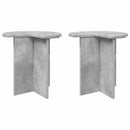 vidaXL Oldal asztal 2 pcs Betonszürke Ø 39 x 38 cm Szerelt Fa
