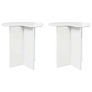 vidaXL Oldal asztal 2 pcs Magasfényű Fehér Ø 39 x 38 cm Szerelt Fa