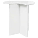 vidaXL Oldal asztal 2 pcs Magasfényű Fehér Ø 39 x 38 cm Szerelt Fa
