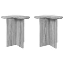vidaXL Oldal asztal 2 pcs Szürke Sonoma Ø 39 x 38 cm Szerelt Fa