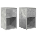 vidaXL Ágyat tartó szekrény 2 db Betonszürke 29 x 31,5 x 49 cm