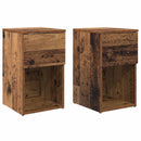 vidaXL Ágyat tartó szekrény 2 db Antik Fa 29 x 31,5 x 49 cm Szerelt Fa