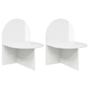 vidaXL Éjjeli asztal 2 pcs Magasfényű Fehér 48 x 49 x 65 cm Mérnöki fa