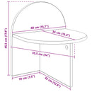 vidaXL Éjjeli asztal Antik Fa 40 x 35,5 x 45,5 cm Mérnöki fa