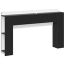 vidaXL Fejhajtó szekrény Fekete 135 x 18,5 x 80 cm Mérnöki fa