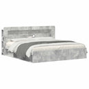 vidaXL Fejhajtó szekrény tárolóval Betonszürke Mérnöki fa