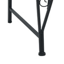 vidaXL Fa pad 4-Ülőhelyek száma 160 x 80 x 89 cm Acél Fekete