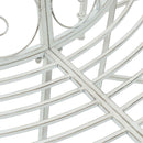 vidaXL Fa pad 4-Ülőhelyek száma 160 x 80 x 89 cm Acél Antik fehér