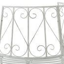 vidaXL Fa pad 4-Ülőhelyek száma 160 x 80 x 89 cm Acél Antik fehér