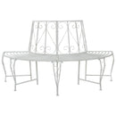 vidaXL Fa pad 4-Ülőhelyek száma 160 x 80 x 89 cm Acél Antik fehér