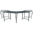vidaXL Fa pad 4-Ülőhelyek száma 160 x 80 x 44 cm Acél Ezüst Szürke