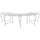 vidaXL Fa pad 4-Ülőhelyek száma 160 x 80 x 44 cm Acél Antik fehér