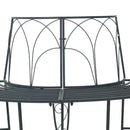 vidaXL Fa pad 4-Ülőhelyek száma 160 x 80 x 89 cm Acél Ezüst Szürke