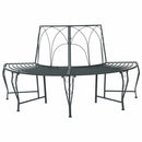vidaXL Fa pad 4-Ülőhelyek száma 160 x 80 x 89 cm Acél Ezüst Szürke