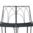 vidaXL Fa pad 4-Ülőhelyek száma 160 x 80 x 89 cm Acél Fekete