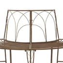 vidaXL Fa pad 4-Ülőhelyek száma 160 x 80 x 89 cm Acél Antik Barna