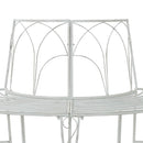 vidaXL Fa pad 4-Ülőhelyek száma 160 x 80 x 89 cm Acél Antik fehér