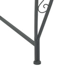 vidaXL Fa pad 8-Ülőhelyek száma Ø 160 x 89 cm Acél Ezüst Szürke Kerek