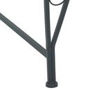 vidaXL Fa pad 4-Ülőhelyek száma 160 x 80 x 89 cm Acél Ezüst Szürke