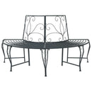 vidaXL Fa pad 4-Ülőhelyek száma 160 x 80 x 89 cm Acél Ezüst Szürke