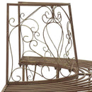vidaXL Fa pad 4-Ülőhelyek száma 160 x 80 x 89 cm Acél Antik Barna