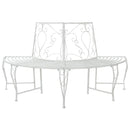 vidaXL Fa pad 4-Ülőhelyek száma 160 x 80 x 89 cm Acél Antik fehér