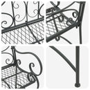 vidaXL Kerti pad 2-Ülőhelyek száma 114 x 56,5 x 90 cm Acél