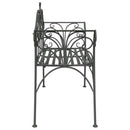 vidaXL Kerti pad 2-Ülőhelyek száma 130 x 47 x 90 cm Acél Ezüst Szürke