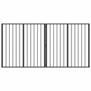 vidaXL Kutya Kapu 2 Panels Fekete 100 x 100 cm Horganyzott acél