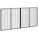 vidaXL Kutya Kapu 2 Panels Fekete 100 x 100 cm Horganyzott acél