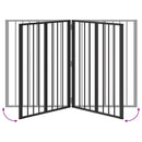 vidaXL Kutya Kapu 2 Panels Fekete 100 x 100 cm Horganyzott acél