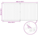 vidaXL Kutya Kapu 2 Panels Fekete 100 x 100 cm Horganyzott acél