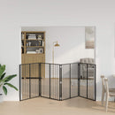 vidaXL Kutya Kapu 4 pcs Fekete 100 x 100 cm Horganyzott acél
