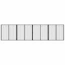 vidaXL Kutya Kapu 4 pcs Fekete 100 x 100 cm Horganyzott acél