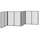vidaXL Kutya Kapu 4 pcs Fekete 100 x 100 cm Horganyzott acél