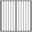 vidaXL Kutya Kapu 4 pcs Fekete 100 x 100 cm Horganyzott acél