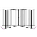 vidaXL Kutya Kapu 4 pcs Fekete 100 x 100 cm Horganyzott acél