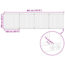 vidaXL Kutya Kapu 4 pcs Fekete 100 x 100 cm Horganyzott acél