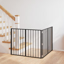 vidaXL Kutya Kapu 2 pcs Fekete 100 x 80 cm Horganyzott acél
