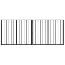 vidaXL Kutya Kapu 2 pcs Fekete 100 x 80 cm Horganyzott acél