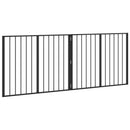 vidaXL Kutya Kapu 2 pcs Fekete 100 x 80 cm Horganyzott acél