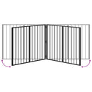 vidaXL Kutya Kapu 2 pcs Fekete 100 x 80 cm Horganyzott acél