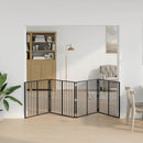 vidaXL Kutya Kapu 4 pcs Fekete 100 x 80 cm Horganyzott acél