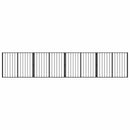vidaXL Kutya Kapu 4 pcs Fekete 100 x 80 cm Horganyzott acél